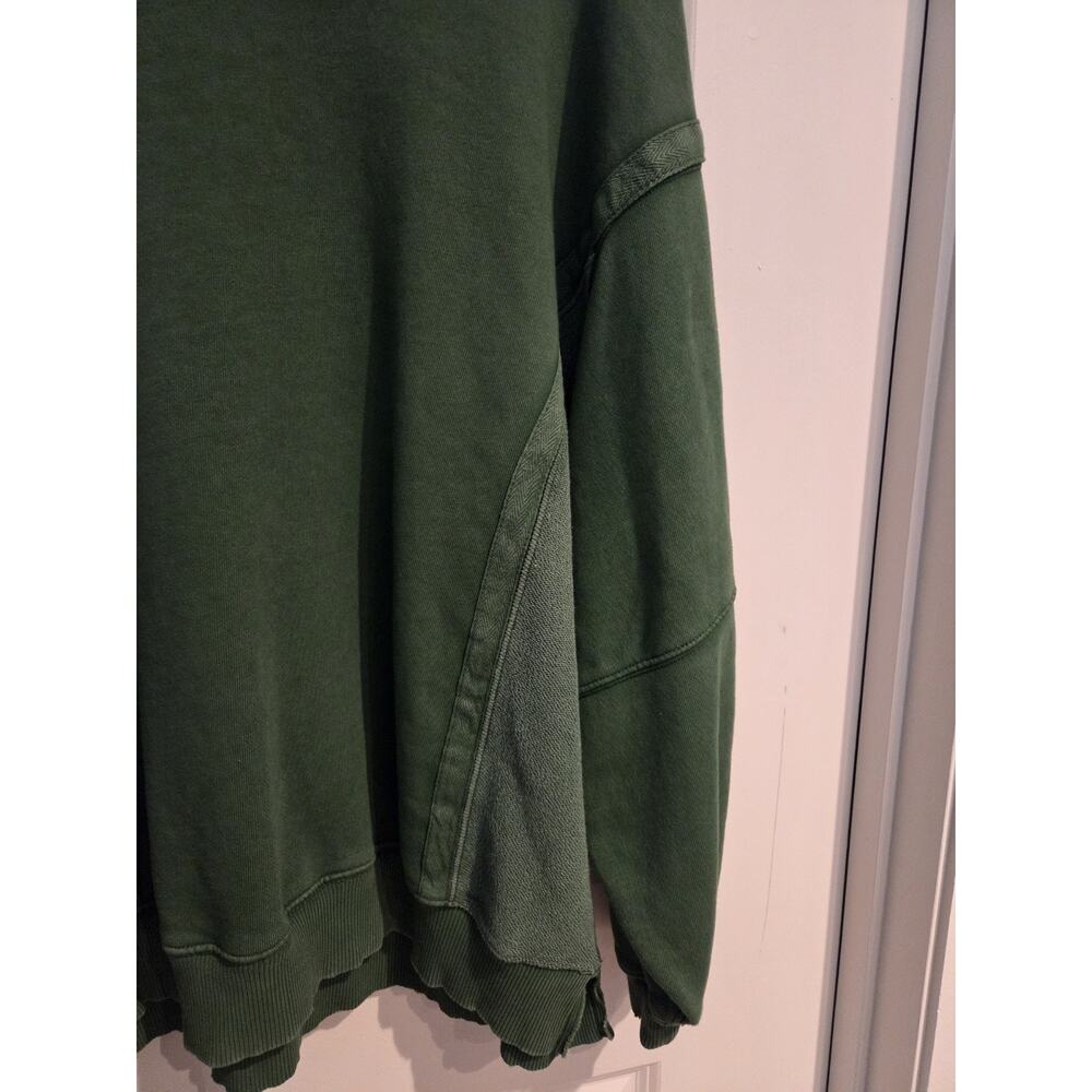 Aerie American Eagle Olive Green Oversized Cotton Sweater Sweatshirt Sz S Small - Picture 5 of 7